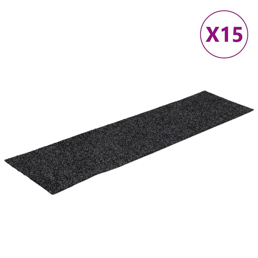 Stair Mat | Set of 15 | Grey | 100% Polypropylene | 76 x 20 cm