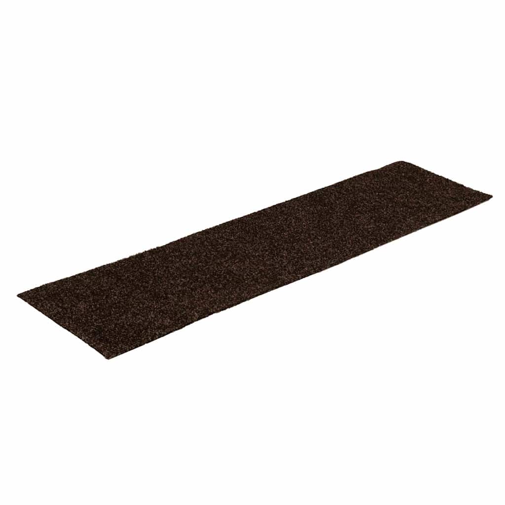 Stair Mats Self-adhesive 15 pcs 76x20 cm Brown Rectangular