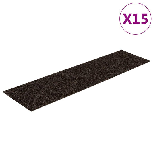 Stair Mat | Set of 15 | Dark brown
