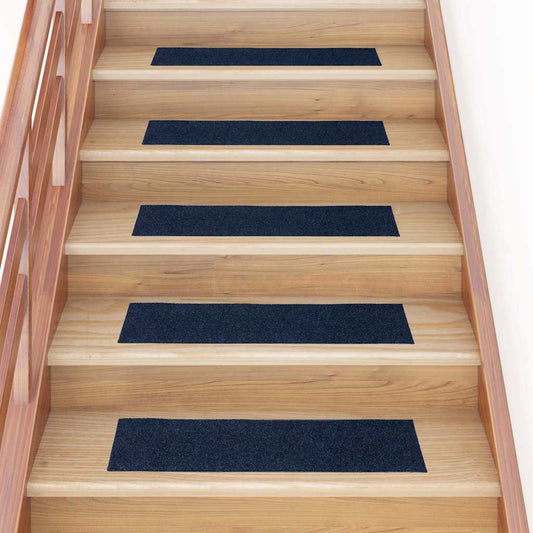 Stair Mat | Set of 15 | Blue | Needle-punched fabric (100% polypropylene)