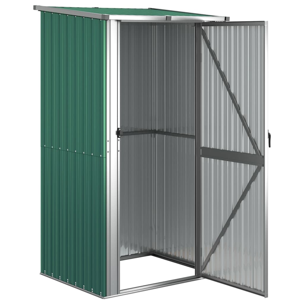 Garden Shed Green 118.5x97x209.5 cm Galvanised Steel