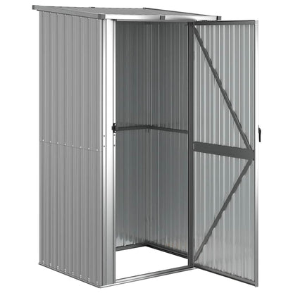 Garden Shed Grey 118.5x97x209.5 cm Galvanised Steel