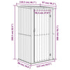 Garden Shed Brown 118.5x97x209.5 cm Galvanised Steel