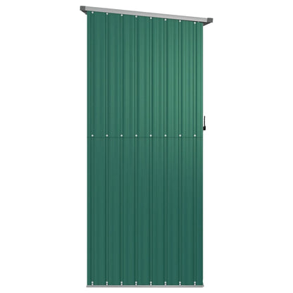 Garden Shed Green 180.5x97x209.5 cm Galvanised Steel