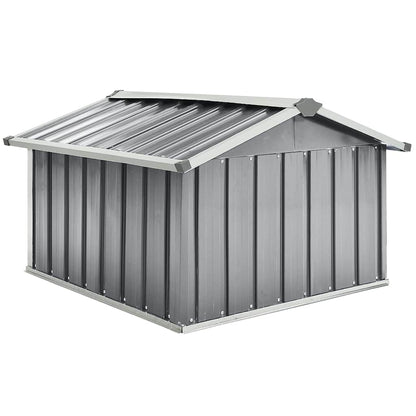 150908 vidaXL Garden Robot Lawnmower Shed 92x97x63 cm Galvanised Steel Grey