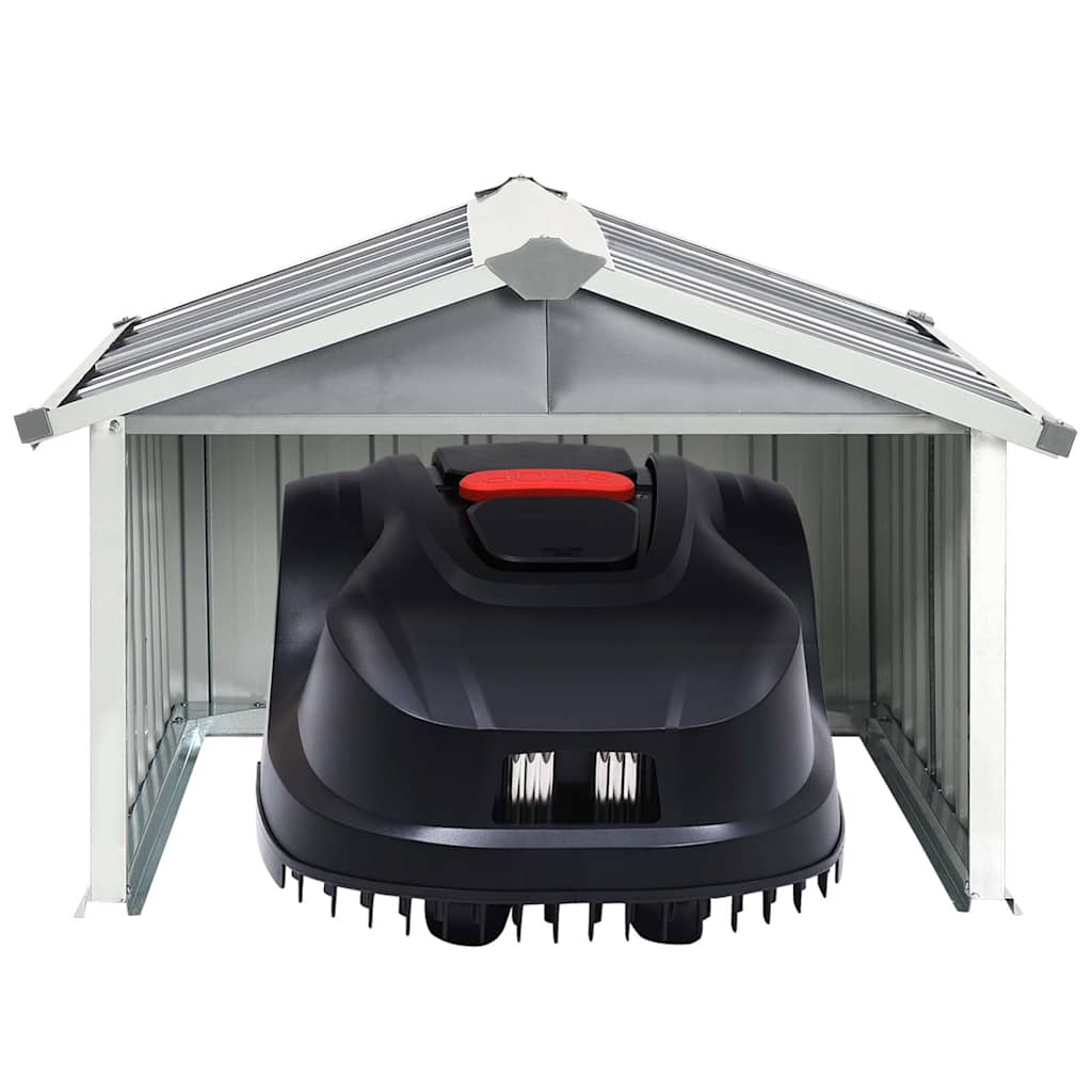 150908 vidaXL Garden Robot Lawnmower Shed 92x97x63 cm Galvanised Steel Grey