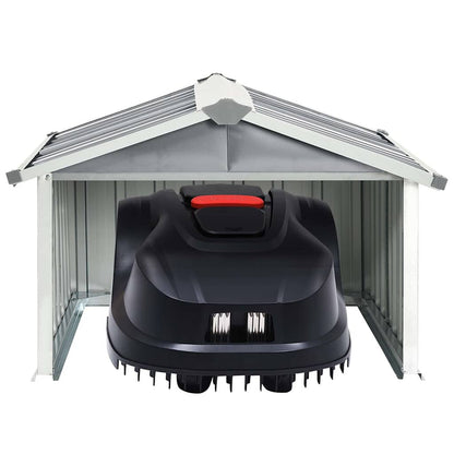 150908 vidaXL Garden Robot Lawnmower Shed 92x97x63 cm Galvanised Steel Grey