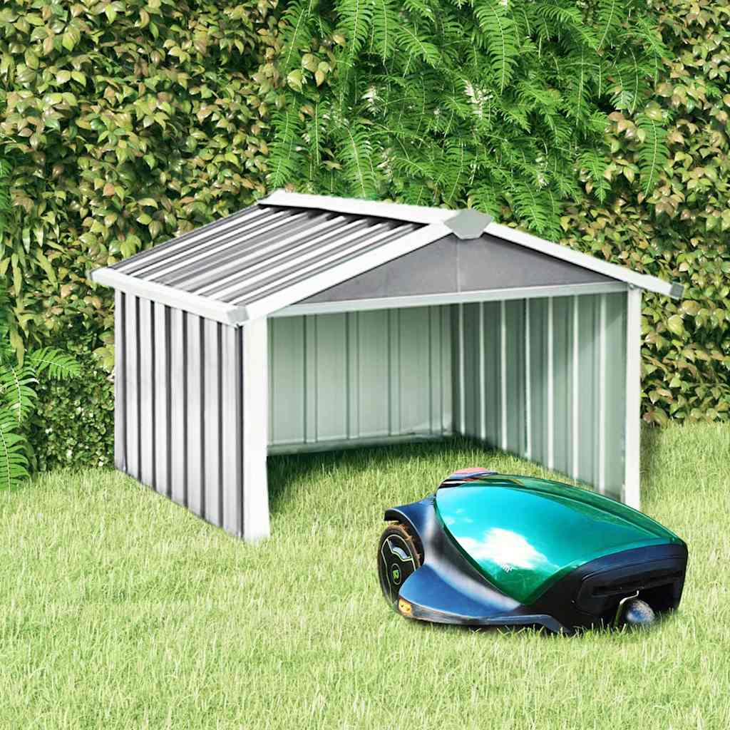 150908 vidaXL Garden Robot Lawnmower Shed 92x97x63 cm Galvanised Steel Grey