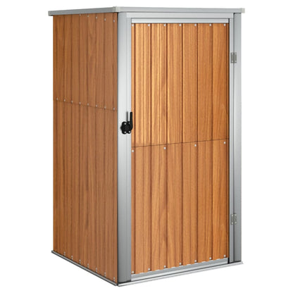 Garden Tool Shed Brown 88x89x161 cm Galvanised Steel