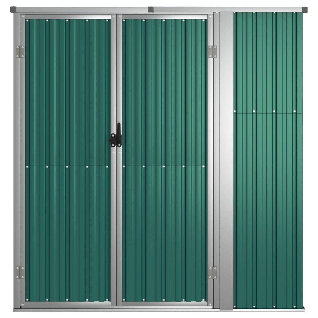 Garden Tool Shed Green 161x89x161 cm Galvanised Steel