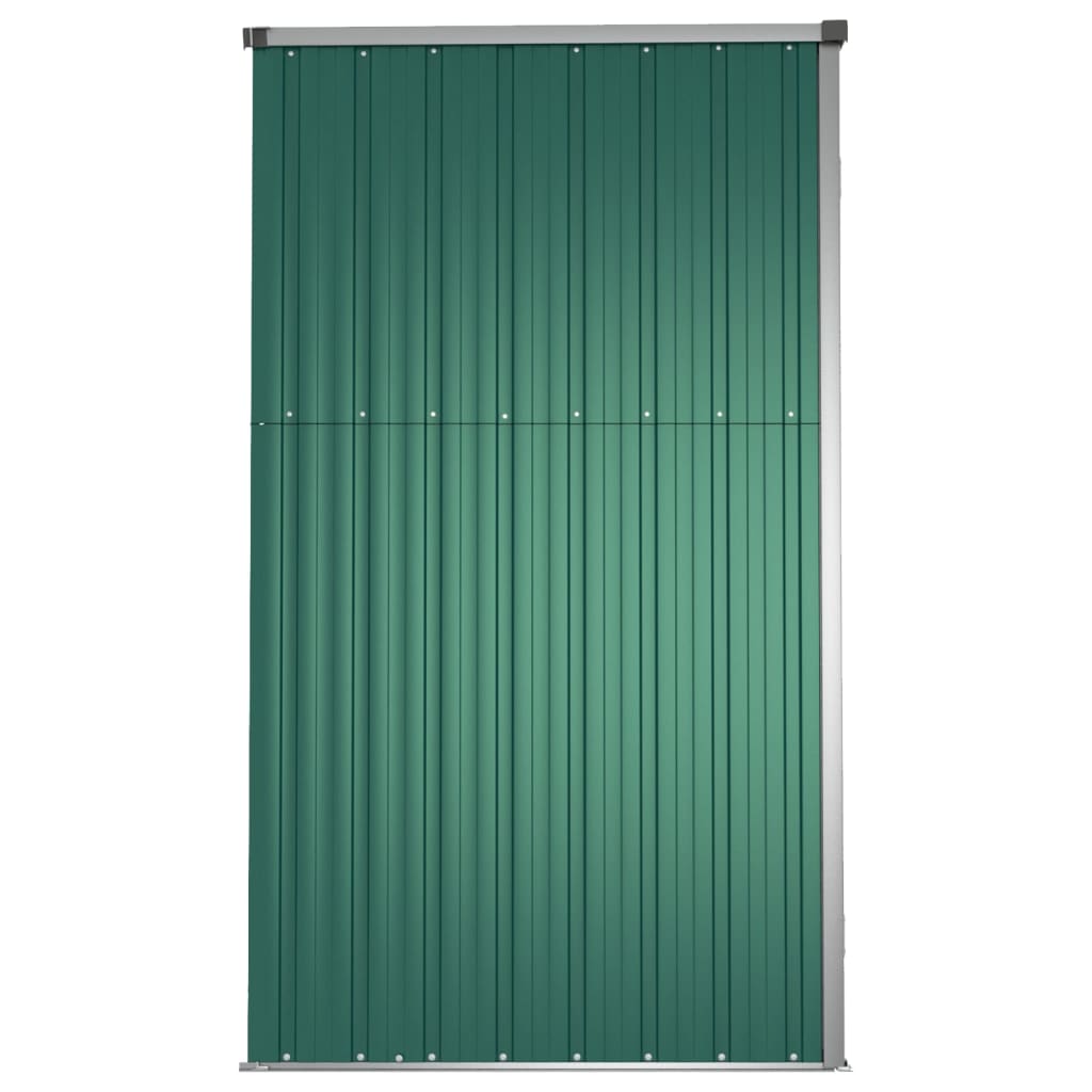 Garden Tool Shed Green 161x89x161 cm Galvanised Steel