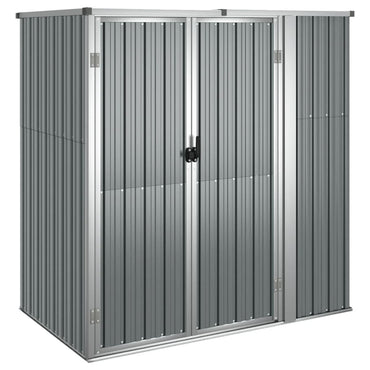 Garden Tool Shed Grey 161x89x161 cm Galvanised Steel