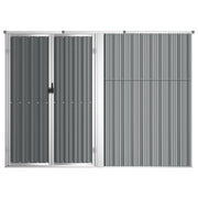 Garden Tool Shed Grey 225x89x161 cm Galvanised Steel