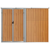 Garden Tool Shed Brown 225x89x161 cm Galvanised Steel