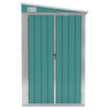 Wall-mounted Garden Shed Green 118x100x178 cm Galvanised Steel