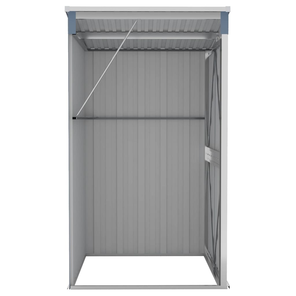 Wall-mounted Garden Shed Grey 118x100x178 cm Galvanised Steel