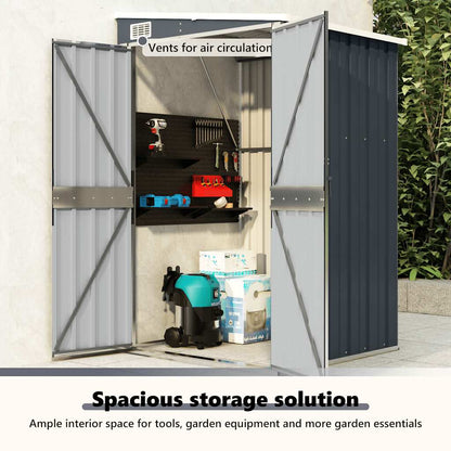 Wall-mounted Garden Shed Anthracite 118x100x178 cm Steel