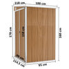 Wall-mounted Garden Shed Brown 118x100x178 cm Galvanised Steel