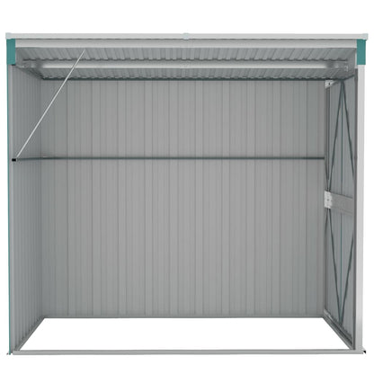 Wall-mounted Garden Shed Green 118x194x178 cm Galvanised Steel