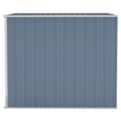 Wall-mounted Garden Shed Grey 118x194x178 cm Galvanised Steel