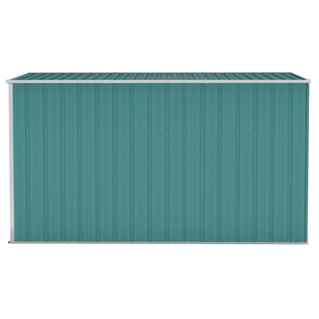 Wall-mounted Garden Shed Green 118x288x178 cm Galvanised Steel