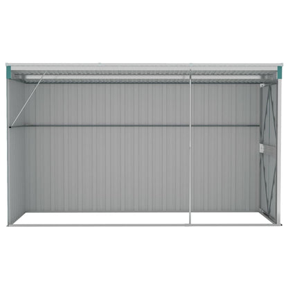 Wall-mounted Garden Shed Green 118x288x178 cm Galvanised Steel