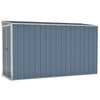 Wall-mounted Garden Shed Grey 118x288x178 cm Galvanised Steel