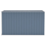 Wall-mounted Garden Shed Grey 118x288x178 cm Galvanised Steel