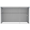 Wall-mounted Garden Shed Grey 118x288x178 cm Galvanised Steel