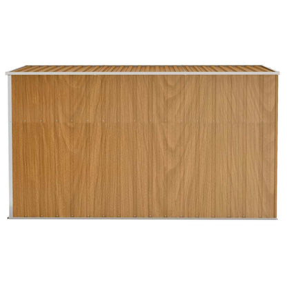 Wall-mounted Garden Shed Brown 118x288x178 cm Galvanised Steel
