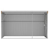 Wall-mounted Garden Shed Brown 118x288x178 cm Galvanised Steel