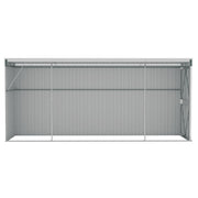 Wall-mounted Garden Shed Green 118x382x178 cm Galvanised Steel