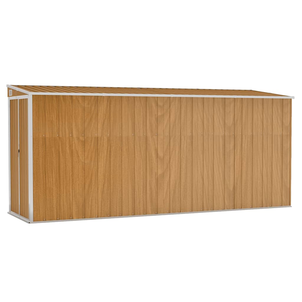 Garden Shed | Wood Look Brown | Galvanised steel | Large | Garden Shed