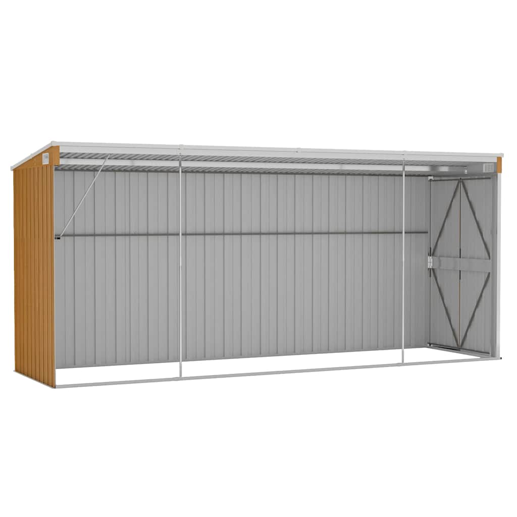 Garden Shed | Wood Look Brown | Galvanised steel | Large | Garden Shed