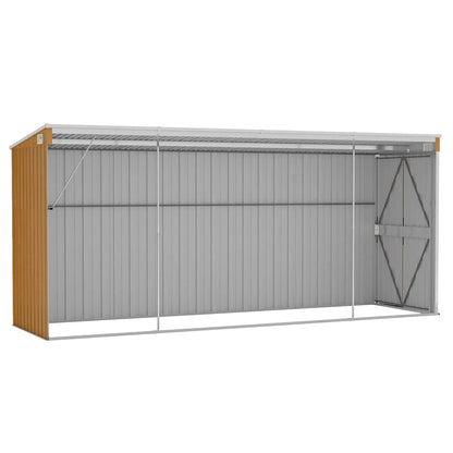 Garden Shed | Wood Look Brown | Galvanised steel | Large | Garden Shed