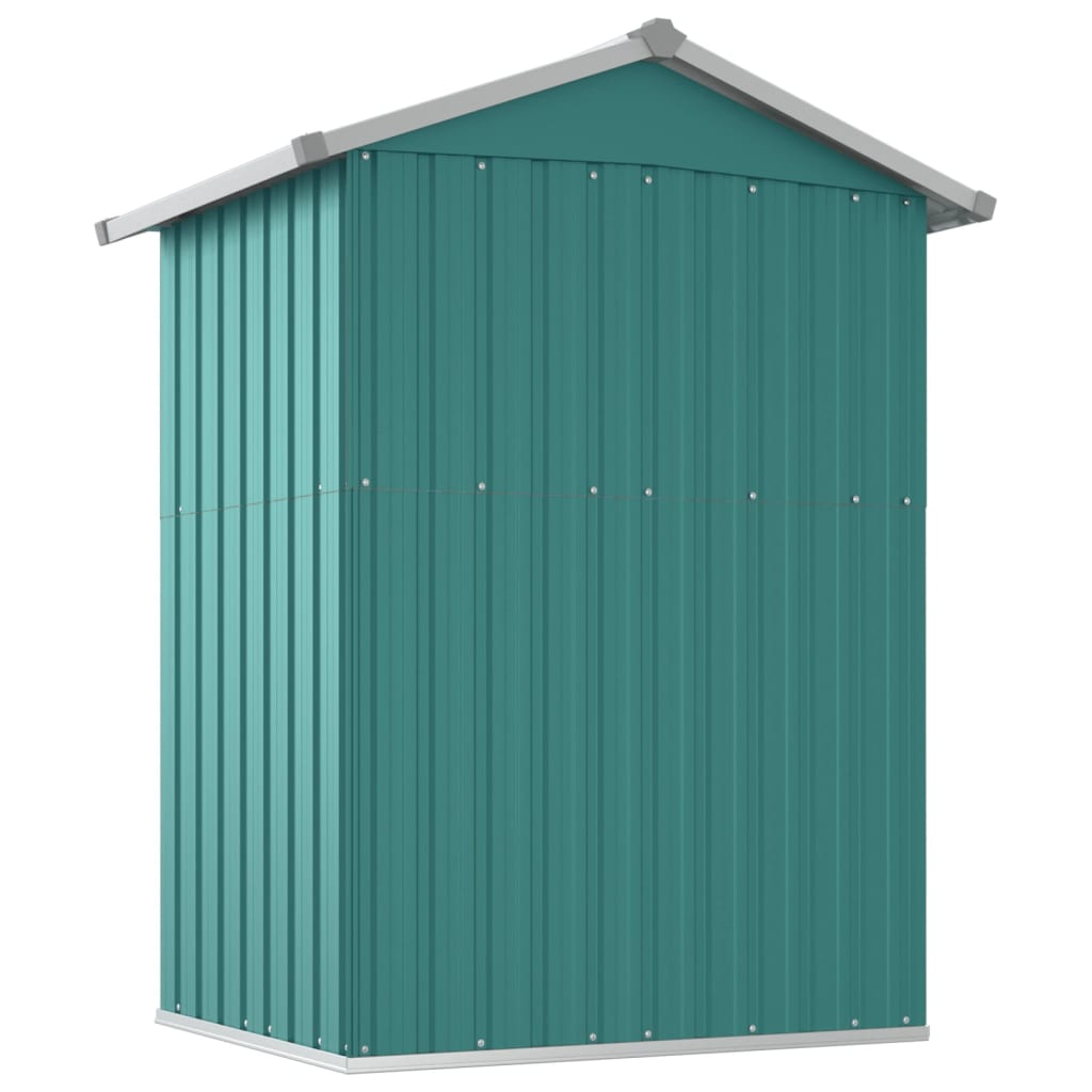 Garden Shed Green 126x97.5x177 cm Galvanised Steel