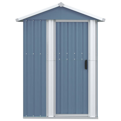 Garden Shed Grey 126x97.5x177 cm Galvanised Steel