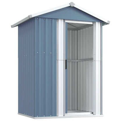 Garden Shed Grey 126x97.5x177 cm Galvanised Steel