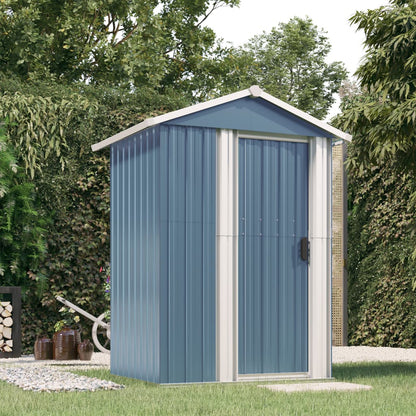 Garden Shed Grey 126x97.5x177 cm Galvanised Steel