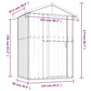 Garden Shed Anthracite 126x97.5x177 cm Galvanised Steel