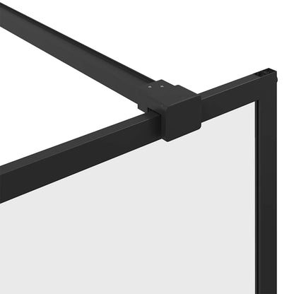 Walk-in Shower Wall with Clear ESG Glass 80x195 cm Black