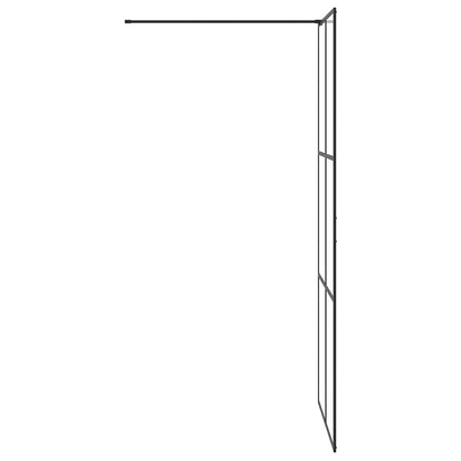 Walk-in Shower Wall with Clear ESG Glass 90x195 cm Black