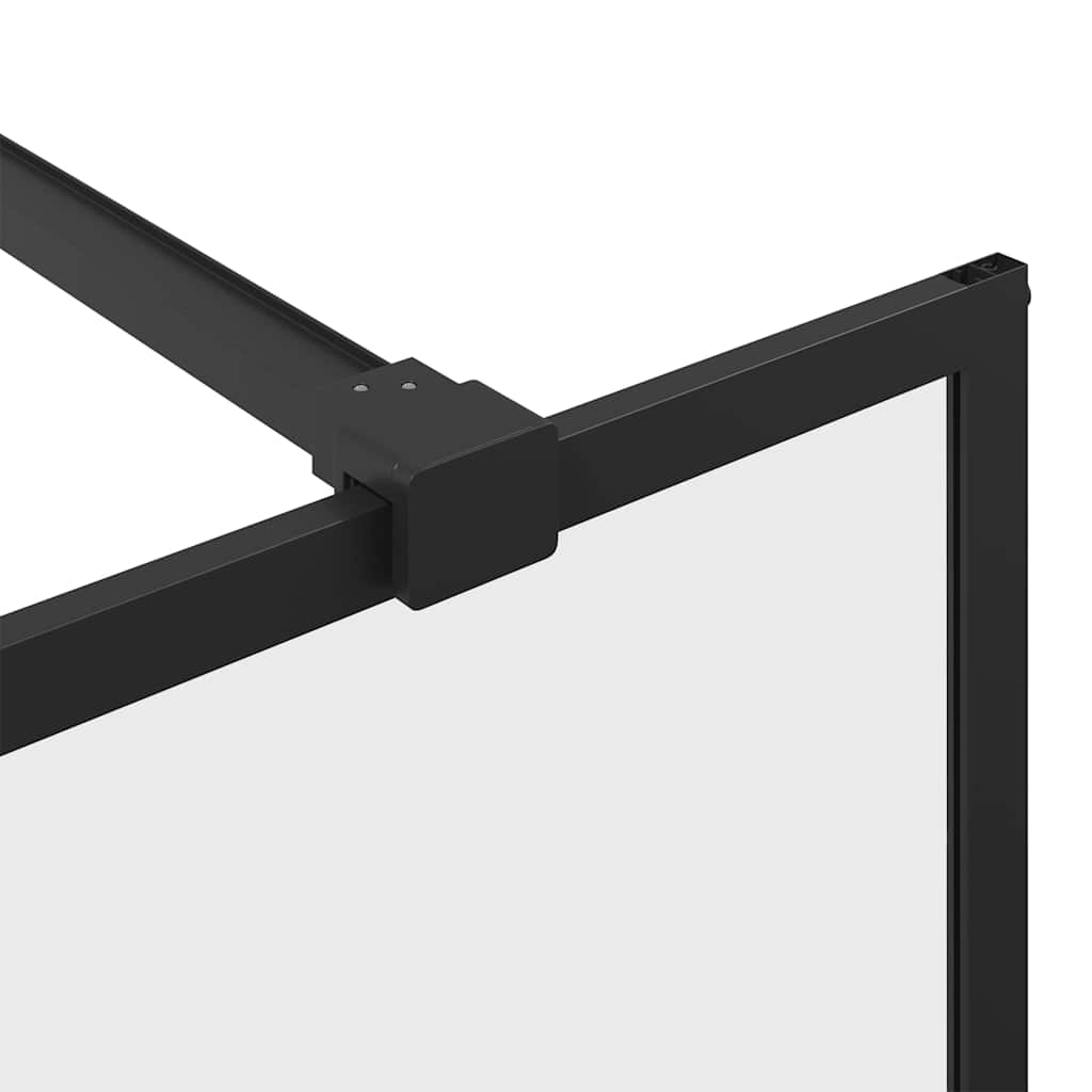 Walk-in Shower Wall with Clear ESG Glass 140x195 cm Black