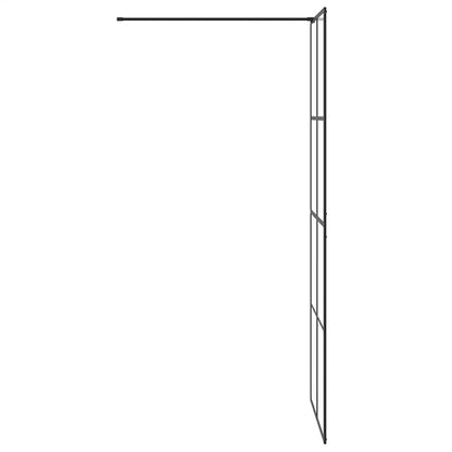 Walk-in Shower Wall with Clear ESG Glass 80x195 cm Black