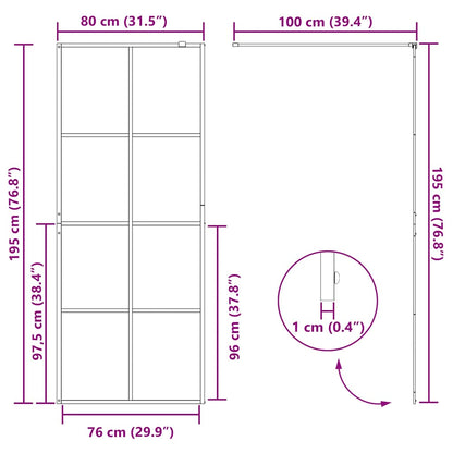 Walk-in Shower Wall with Clear ESG Glass 80x195 cm Black