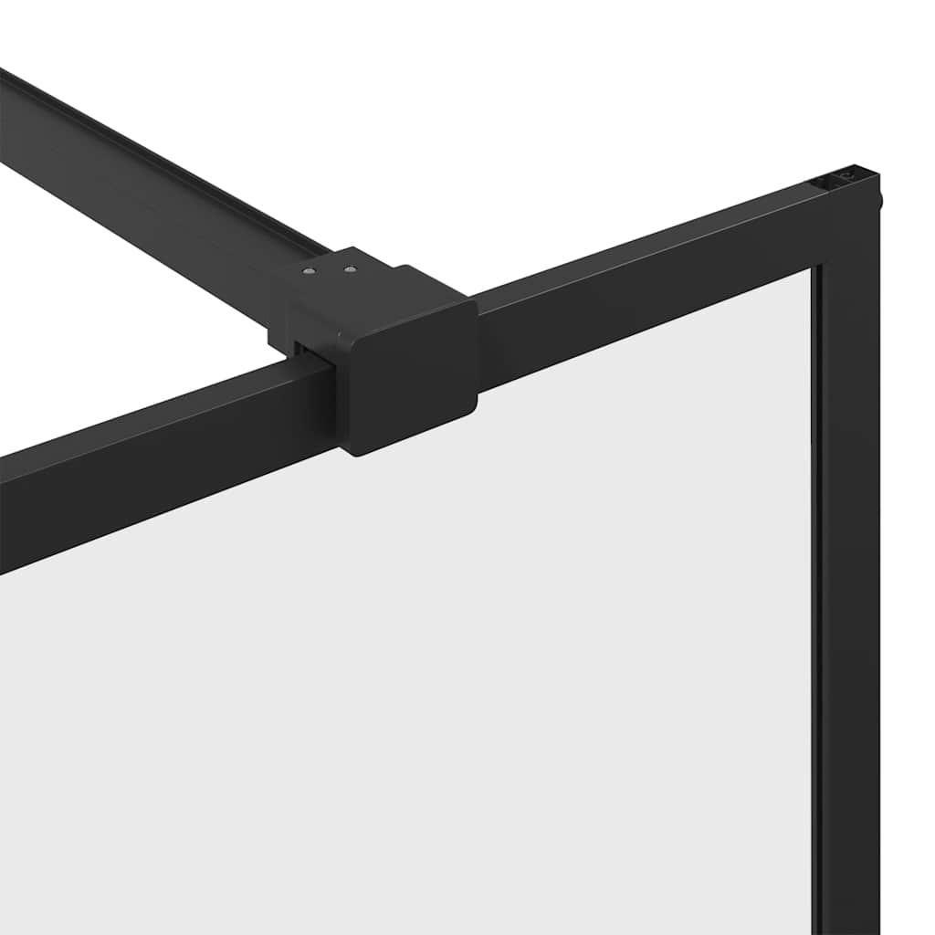 Walk-in Shower Wall with Clear ESG Glass 140x195 cm Black