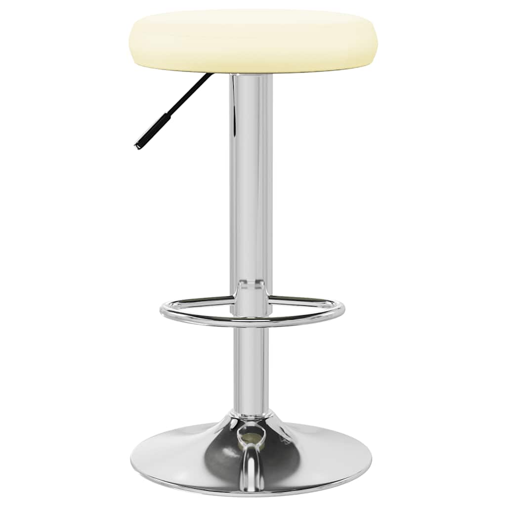 Bar Stools 2 pcs Cream Faux Leather