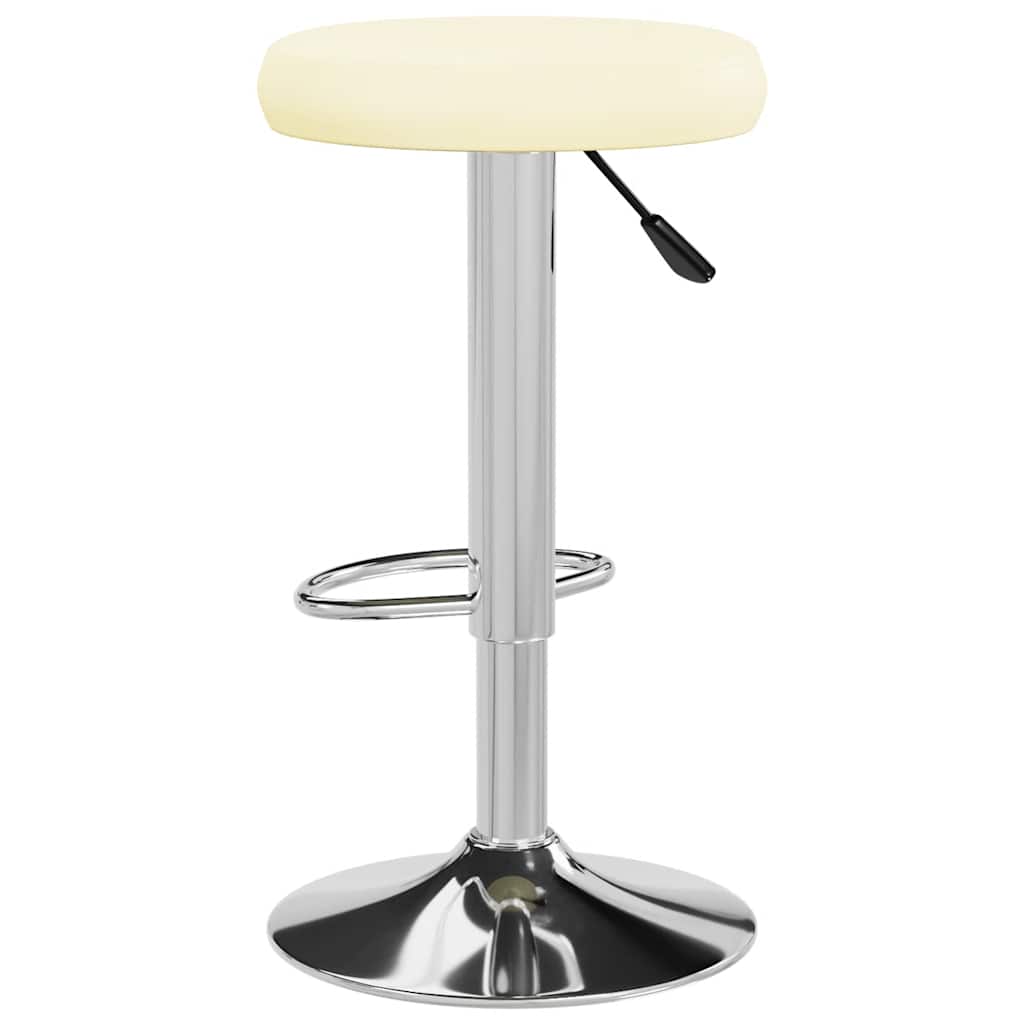 Bar Stools 2 pcs Cream Faux Leather