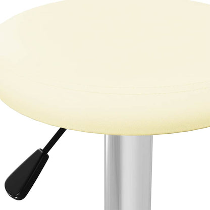 Bar Stools 2 pcs Cream Faux Leather