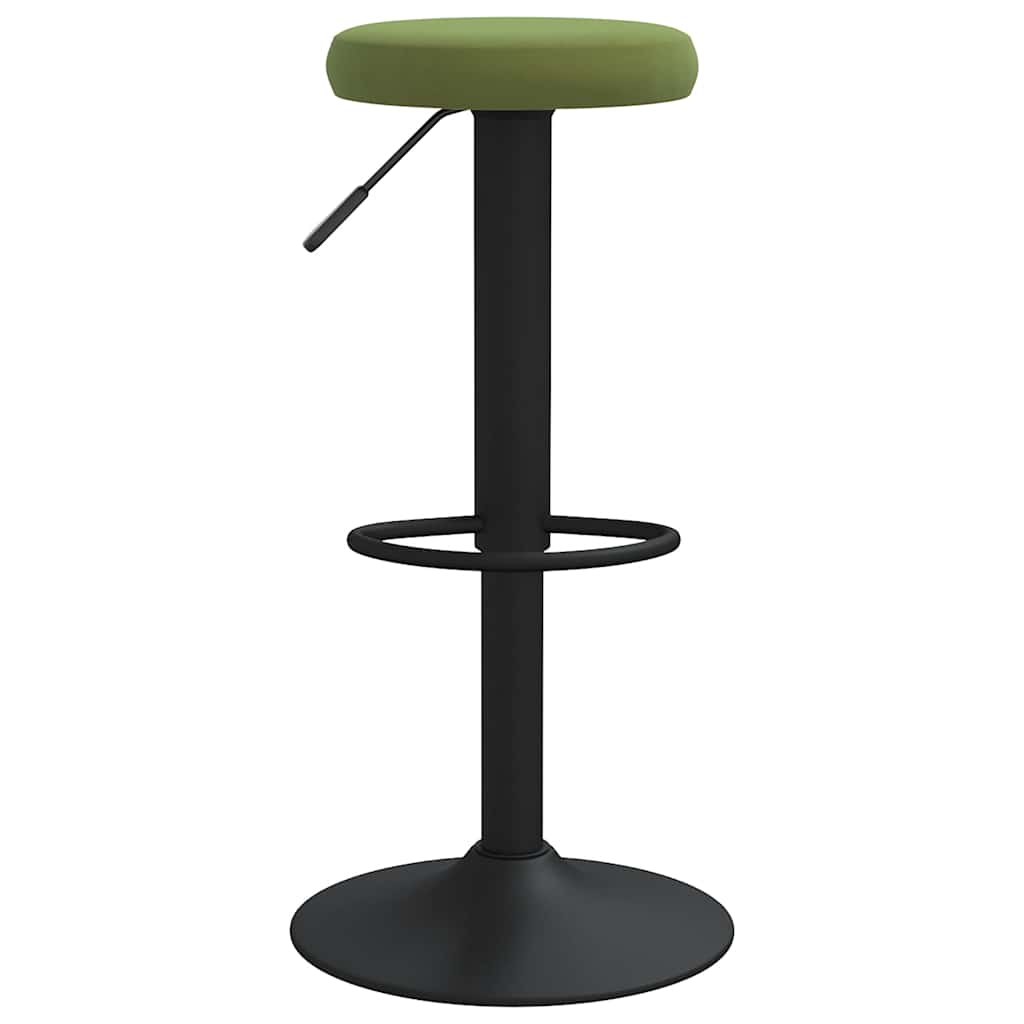 Bar Stools 2 pcs Light Green Velvet